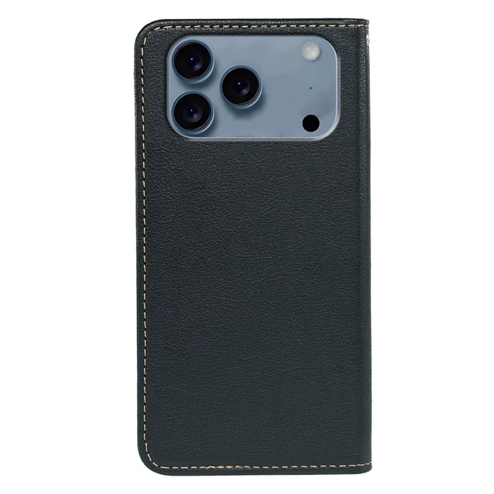 For iPhone 17 Pro Max Case Wallet RFID Blocking Leather Phone Cover Strong Magnetic Closure - Black - 5