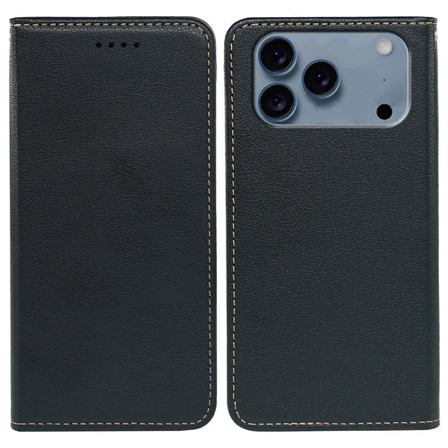 For iPhone 17 Pro Case Wallet RFID Blocking Leather Phone Cover Strong Magnetic Closure - Black - 1