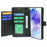 For Samsung Galaxy S25 FE Case with 9 Card Slots PU Leather Stand Phone Cover - Black - 3