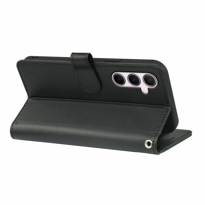 For Samsung Galaxy S25 FE Case with 9 Card Slots PU Leather Stand Phone Cover - Black - 4