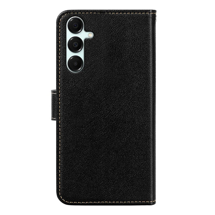 For Samsung Galaxy S25 FE Case RFID Blocking Wallet Litchi Texture Leather Phone Cover Magnetic Clasp - Black - 7