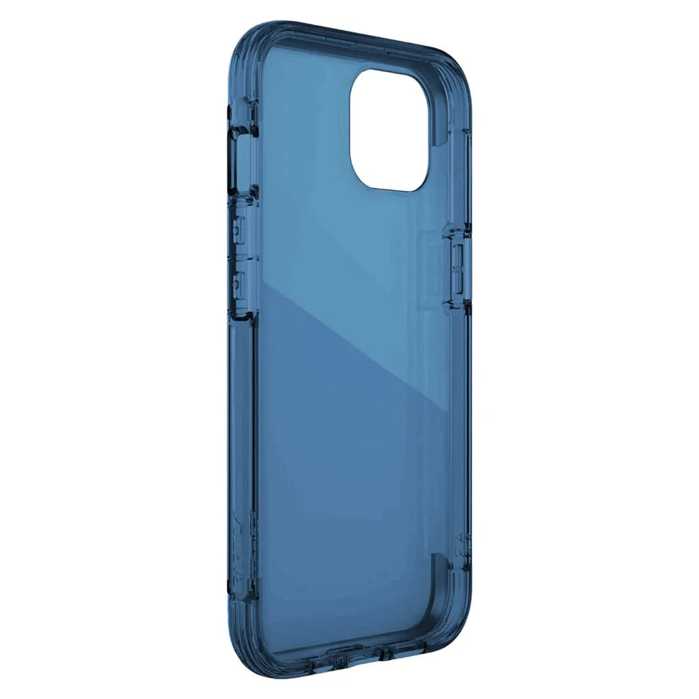 DEFENSE for iPhone 14 Soft TPU Scratch Resistant Clear Phone Case Aluminum Alloy Air-Guard Corners Shockproof Cover - Transparent Black - 4