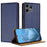 For Nothing CMF Phone 2 Pro Case L-Shaped Grid Pattern Leather Stand Phone Cover with Card Slots - Blue - 1