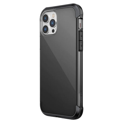 DEFENSE Shockproof Phone Cover for iPhone 14 Pro Air Soft TPU Anti-scratch Phone Case with Aluminum Alloy Corners  - Transparent Black - 1