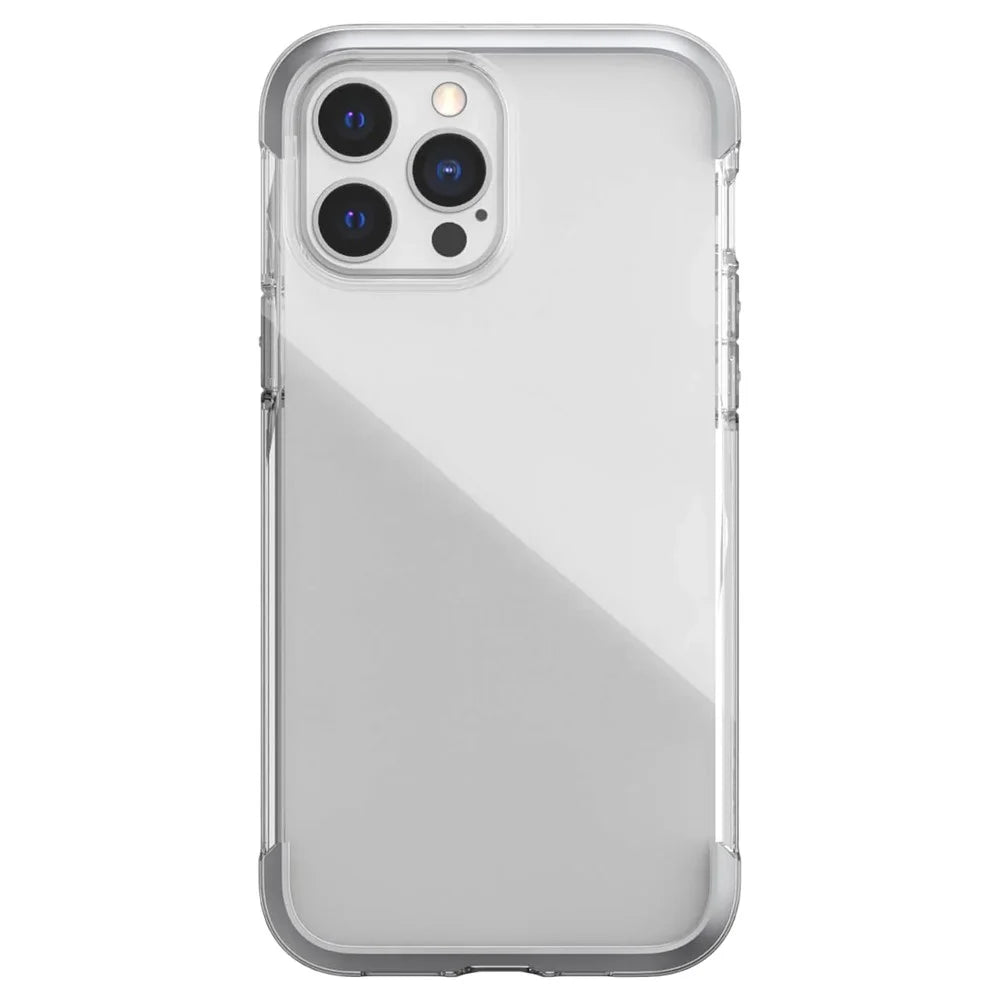 DEFENSE Shockproof Phone Cover for iPhone 14 Pro Air Soft TPU Anti-scratch Phone Case with Aluminum Alloy Corners  - Transparent Black - 3