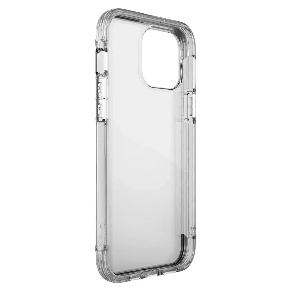 DEFENSE Shockproof Phone Cover for iPhone 14 Pro Air Soft TPU Anti-scratch Phone Case with Aluminum Alloy Corners  - Transparent Black - 4