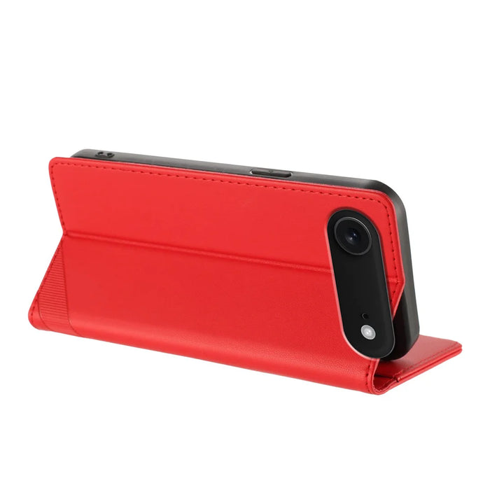 For iPhone Air Phone Cases Punk Style Imprinted Wallet Stand Leather Cover - Red - 3