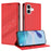 For iPhone 17 Phone Cases Punk Style Imprinted Wallet Stand Leather Cover - Red - 4