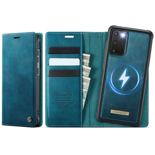 CASEME For Samsung Galaxy S20 Plus 5G Case  C49 Magnetic Case RFID Blocking Detachable Wallet Leather Phone Cover - Green - 1