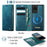 CASEME For Samsung Galaxy S20 Ultra Case  C49 Magnetic Case RFID Blocking Detachable Wallet Leather Phone Cover - Green - 2