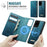 CASEME For Samsung Galaxy S20 Ultra Case  C49 Magnetic Case RFID Blocking Detachable Wallet Leather Phone Cover - Green - 6