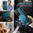 CASEME For Samsung Galaxy S21 Ultra 5G Case  C49 Magnetic Case RFID Blocking Detachable Wallet Leather Phone Cover - Green - 3