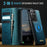 CASEME For Samsung Galaxy S21 Ultra 5G Case  C49 Magnetic Case RFID Blocking Detachable Wallet Leather Phone Cover - Green - 4