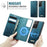 CASEME For Samsung Galaxy S21 Ultra 5G Case  C49 Magnetic Case RFID Blocking Detachable Wallet Leather Phone Cover - Green - 6