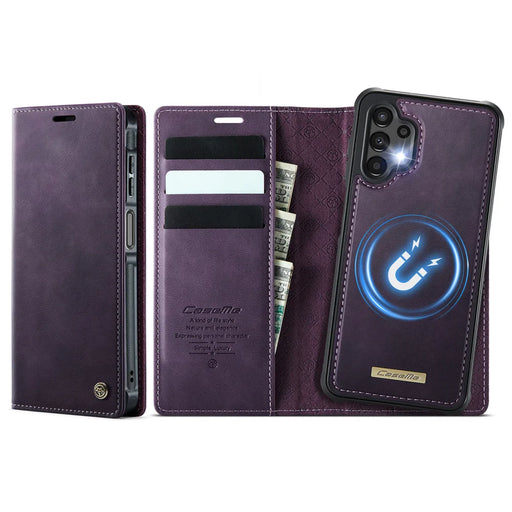 CASEME For Samsung Galaxy A13 5G / Galaxy A04s 5G / Galaxy A13 4G Magnetic Case  C49 RFID Blocking Detachable Wallet Leather Phone Cover - Purple - 1
