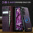 CASEME For Samsung Galaxy A15 5G / Galaxy A15 4G Magnetic Case  C49 RFID Blocking Detachable Wallet Leather Phone Cover - Purple - 4