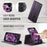 CASEME For Samsung Galaxy A15 5G / Galaxy A15 4G Magnetic Case  C49 RFID Blocking Detachable Wallet Leather Phone Cover - Purple - 5