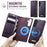 CASEME For Samsung Galaxy A15 5G / Galaxy A15 4G Magnetic Case  C49 RFID Blocking Detachable Wallet Leather Phone Cover - Purple - 6