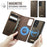 CASEME For Samsung Galaxy A53 5G Magnetic Case  C49 RFID Blocking Detachable Wallet Leather Phone Cover - Coffee - 6