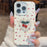 For iPhone 16 Pro Case Embroidered Cherry Litchi Texture PU Leather + TPU Phone Back Cover - 1