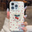 For iPhone 15 Pro Max Case Embroidered Cherry Litchi Texture PU Leather + TPU Phone Back Cover - 1