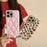 For iPhone 16 Pro Max Case Down Jacket Leopard Print Acrylic Phone Back Cover - Pink - 4