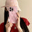 For iPhone 16 Pro Case Down Jacket Leopard Print Acrylic Phone Back Cover - Pink - 3