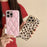 For iPhone 16 Pro Case Down Jacket Leopard Print Acrylic Phone Back Cover - Pink - 4