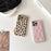 For iPhone 16 Pro Case Down Jacket Leopard Print Acrylic Phone Back Cover - Pink - 5