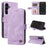 For Samsung Galaxy S25 FE Leather Wallet Cases Skin Touch Phone Cover Stand with Strap - Purple - 3