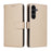 For Samsung Galaxy S25 FE Case RFID Blocking 3 Card Slots PU Leather Phone Cover with Wrist Strap - Creamy White - 2