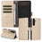 For Samsung Galaxy S25 FE Case RFID Blocking 3 Card Slots PU Leather Phone Cover with Wrist Strap - Creamy White - 3