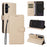 For Samsung Galaxy S25 FE Case RFID Blocking 3 Card Slots PU Leather Phone Cover with Wrist Strap - Creamy White - 4