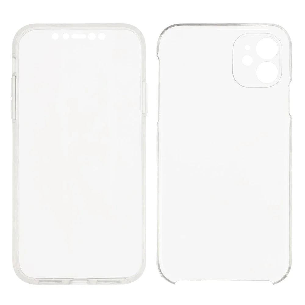 For iPhone 11 Case TPU Frame Clear Acrylic Back Phone Cover with PET Film - 2