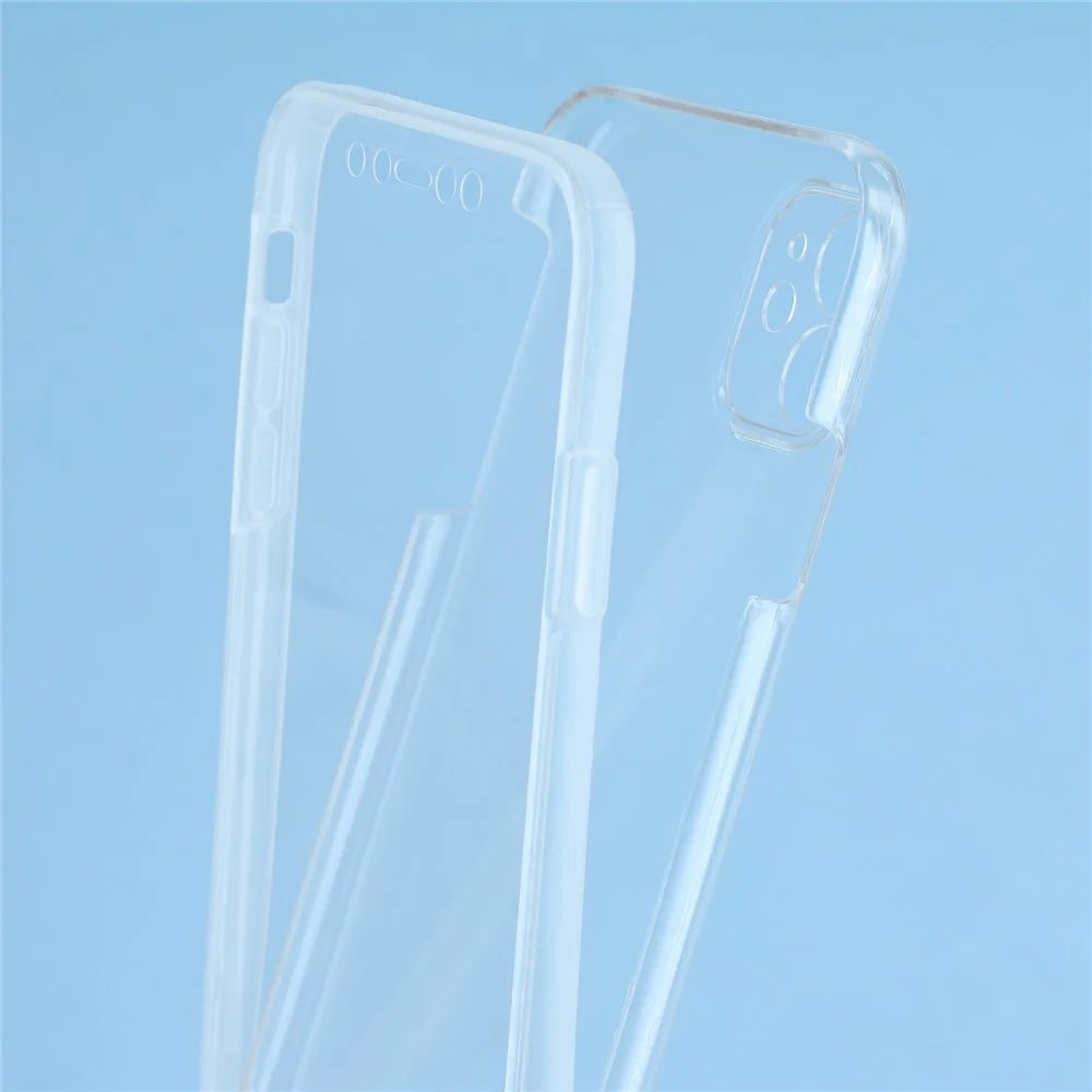 For iPhone 11 Case TPU Frame Clear Acrylic Back Phone Cover with PET Film - 5