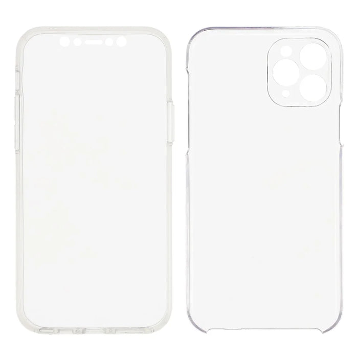 For iPhone 11 Pro Case TPU Frame Clear Acrylic Back Phone Cover with PET Film - 2