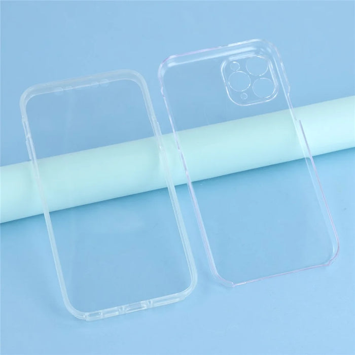 For iPhone 11 Pro Case TPU Frame Clear Acrylic Back Phone Cover with PET Film - 3