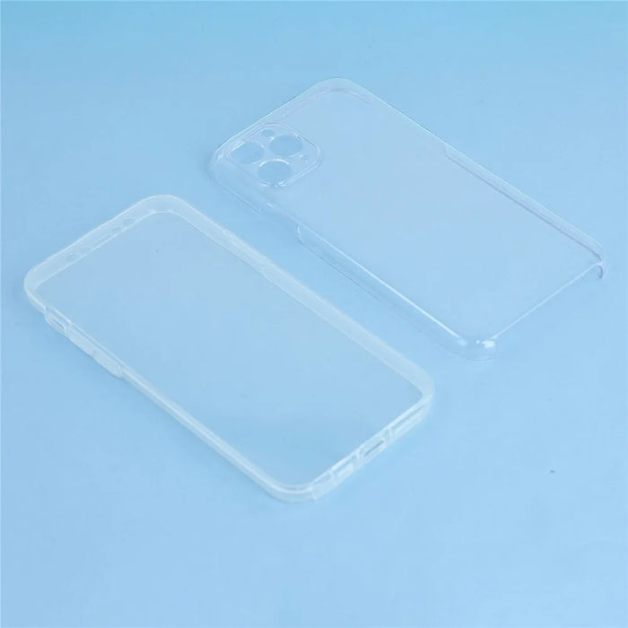 For iPhone 11 Pro Case TPU Frame Clear Acrylic Back Phone Cover with PET Film - 4