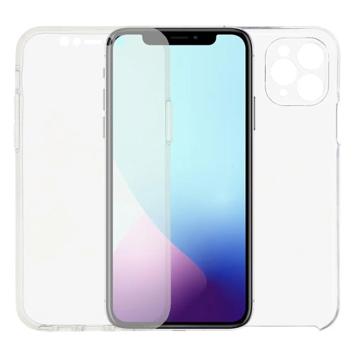 For iPhone 11 Pro Max Case TPU Frame Clear Acrylic Back Phone Cover with PET Film - 1