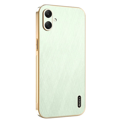 KADEM For Samsung Galaxy A06 4G Case Electroplating Silk Texture PU + TPU Phone Back Cover - Green - 1