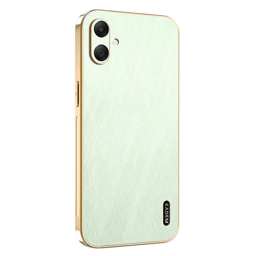 KADEM For Samsung Galaxy A06 4G Case Electroplating Silk Texture PU + TPU Phone Back Cover - Green - 1