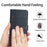 For Samsung Galaxy S25 FE Wallet Case Line Imprinted Cowhide Texture PU Leather Phone Cover - Blue - 5