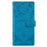 For iPhone 18 Pro / 17 Pro Leather Case Imprinted Floral Pattern Wallet Stand Flip Phone Cover - Blue - 4