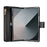 For Samsung Galaxy Z Fold7 5G Case Rhombus Stitching Leather Wallet Phone Cover with Long  /  Short Strap - Black - 5