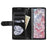 For Samsung Galaxy Z Fold7 5G PU + PC Stand Case Glitter Phone Leather Cover Zipper Pocket with Strap - Black - 2