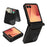 For Samsung Galaxy Z Flip7 5G Case Card Holder Color Splicing PU Leather + PC Phone Cover - Black - 1