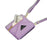N.BEKUS For Samsung Galaxy Z Flip7 5G Case Zipper Card Holder PU + PC Phone Cover with Shoulder Strap - Purple - 5