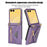 N.BEKUS For Samsung Galaxy Z Flip7 5G Case Zipper Card Holder PU + PC Phone Cover with Shoulder Strap - Purple - 7