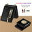 For Samsung Galaxy Z Flip7 5G Case Zipper Wallet PU + TPU + PC Phone Cover with Shoulder Strap - Black - 7