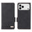 For iPhone 18 Pro / 17 Pro Case Leather Wallet Flip Phone Cover with Hardware Decor - Black - 1